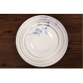 Haonai home dinner plate set,6"7"8"9"10" dinnerware plate set,5 pieces of one set,white & round plate with customized design